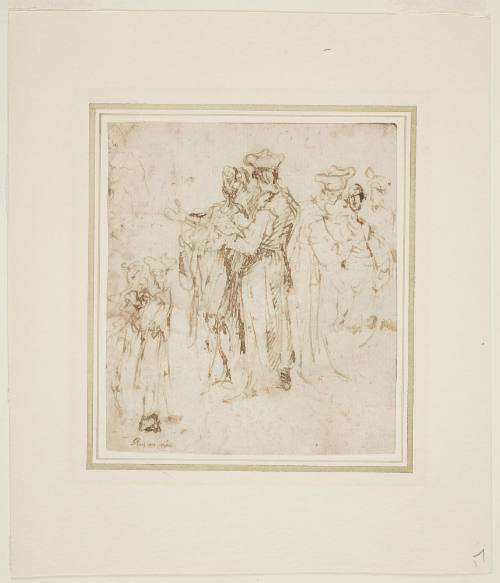 Study of Standing Figures (recto); Study of Three Figures (verso)