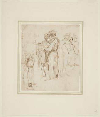 Study of Standing Figures (recto); Study of Three Figures (verso)
