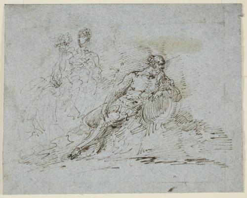 The Goddess of Plenty and a River God