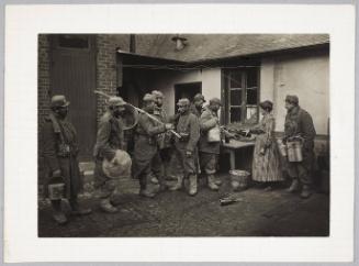 After leaving the trenches, a ration of red wine at the local Madelon’s place