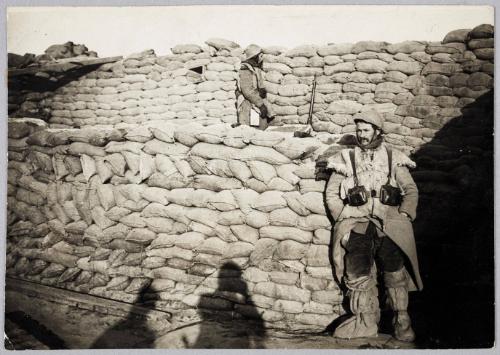 In the north. Because the terrain is too swampy to dig trenches, it was necessary to build fortresses with sandbags