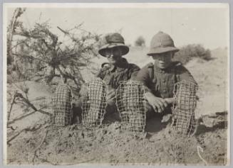 English soldiers in the desert in Sudan