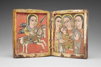 Diptych: St. George, and Virgin and Child with Archangels
