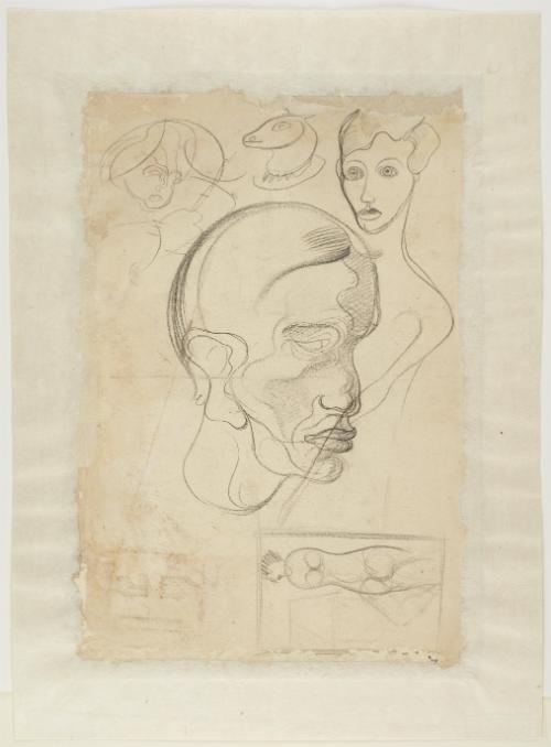 Study of Faces (verso)