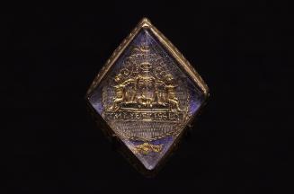 Mourning Ribbon Slide: Skeleton, Trumpeting Angels, Skull and Crossbones