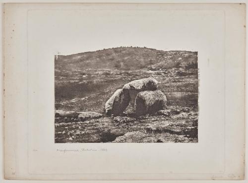 Manfoumich [sic?] - Palestine - 1864'. Related to, but perhaps not published in, [Duc de Luynes], Voyage d'exploration à la mer Morte, à Petra et sur la rive gauche du Jourdain par M. Le Duc de Luynes... Oeuvre posthume publiée par ses Petit-fils sous la 