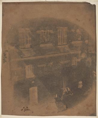 Lower part of the façade of a Roman-esque house in Saint-Gilles du Gard.