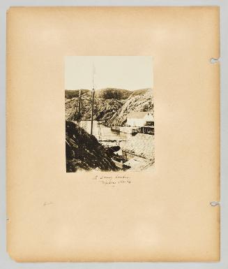 A sunny harbor, Nippers Harbor. Page 68 of Newfoundland from Collection of Canadian albums compiled by Edith S. Watson
