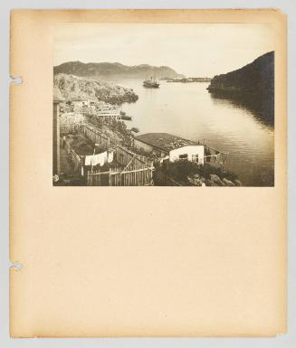 [A fishing harbour in Newfoundland] Page 30 of Newfoundland from Collection of Canadian albums compiled by Edith S. Watson
