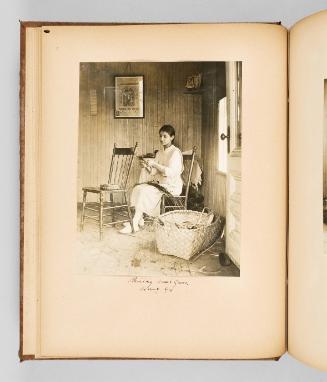 Braiding sweetgrass, Odanak, Que. Page 16 of The Abenaki; from collection of Canadian albums compiled by Edith S. Watson, 1890s-1930s