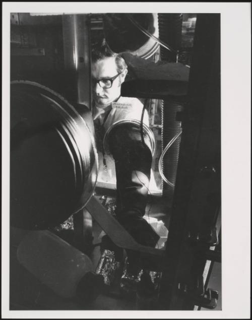 A scientist working at the Research Centre in Frascati, near Rome