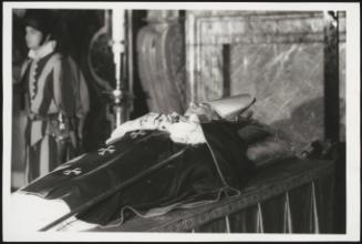 Pope John Paul I lies in state in St. Peter's basilica, the day after his death, that took place on 28 September 1978