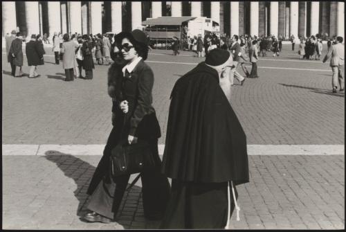 Members of the crowd outside St. Peter's in the Vatican City, Rome
