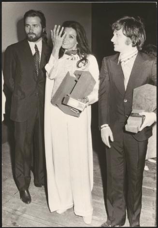 Actors Florinda Bolkan, Franco Nero and Lino Capolicchio at the David Donatello awards ceremony
