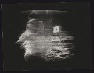 A photograph of the televised Moon Landings 1969
