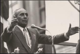 Enrico Graziani of the MSI speaking at rally