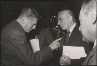 Giorgio Amendola of the Italian Communist Party and Guido Carli of the Christian Democrats