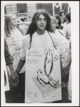 Students protesting for peace and against the nuclear bomb