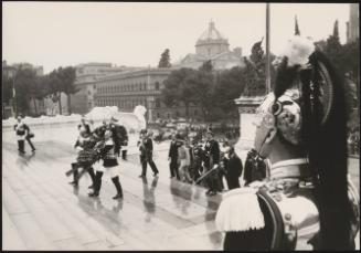Commemoration ceremony with Haile Selassie and Italian politicians