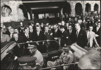 Commemoration ceremony with Haile Selassie and Italian politicians