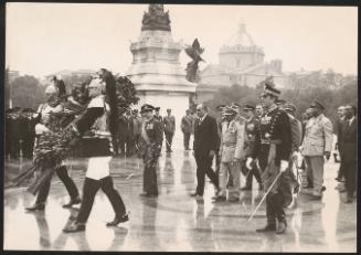 Commemoration ceremony with Haile Selassie and Italian politicians