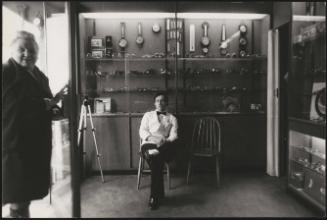 Shop interior with barometers