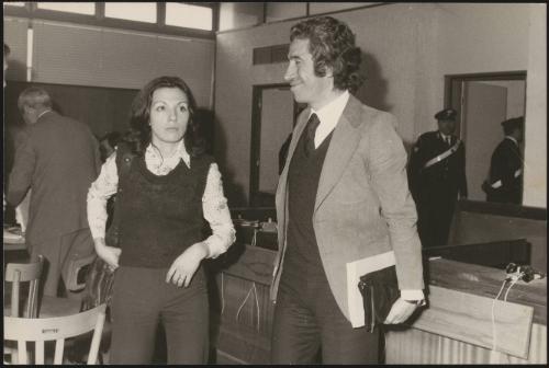 Pier Luigi Torri in a court room, 1971