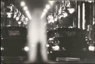 Christmas decorations at night, Rome