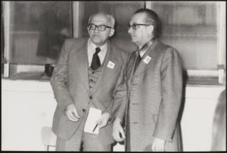 The writer Paolo Brezzi with the politician and philosopher Franco Rodano