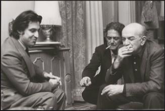 Three Italian cultural figures, Franco Enriquez, Corrado Cagli and Riccardo Muti 