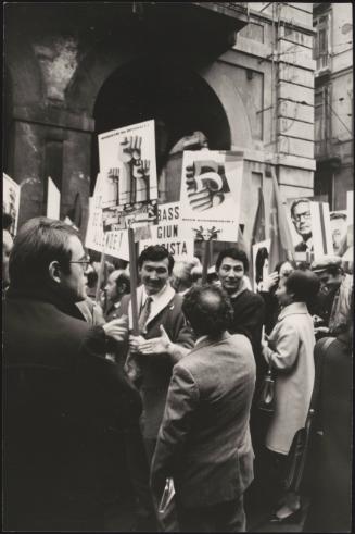An anti-Pinochet protest
