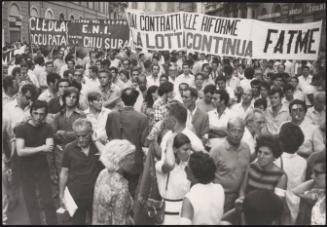 Lotta Continua banner at a demonstration 