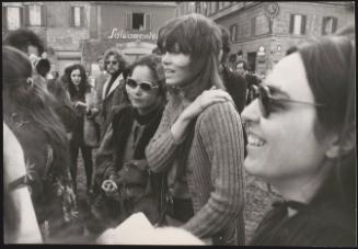 Jane Fonda joins a demonstration in Rome, 1972
