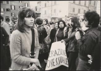 Jane Fonda at a demonstration in Rome, February 1972