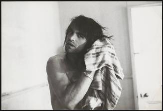 Oliver Tobias backstage after a shower