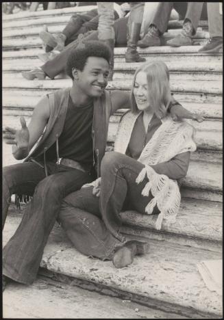 Young couple at the Spanish Steps, Rome