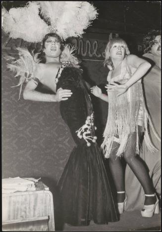 Two transvestites performing at Madame Maurice cabaret