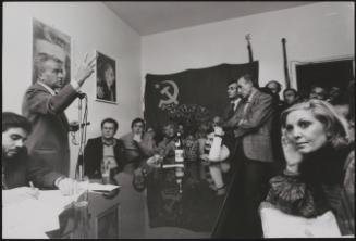 Pietro Ingrao speaking at a meeting of the Italian Communist Party (PCI)