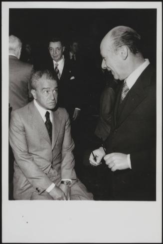 Pietro Ingrao and deputy of the Christian Democracy Party Antonino Gullotti