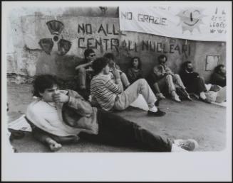 Members of the WWF at a sit in street protest