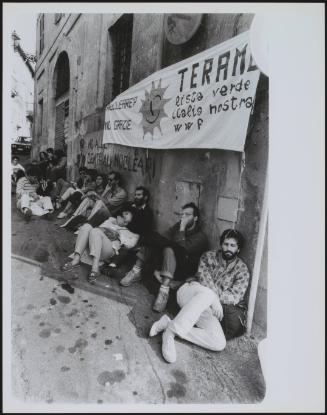 Members of the WWF at a sit in street protest