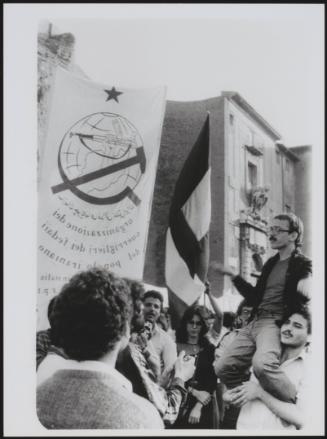 A protest highlighting the conflict in Iran