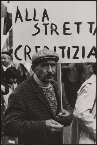 Man at an unspecified protest 