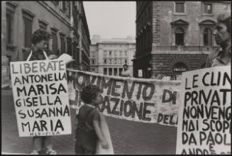 Members of the M.L.D- Movement for the Liberation of Women , protest on the street