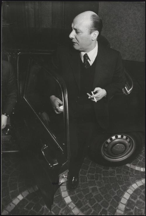 Antonino Gullotti steps out of a car