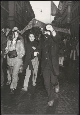 Anarchists on a protest march
