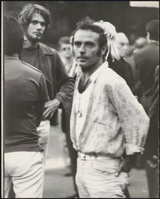 Pietro Valpreda on hunger strike in Rome, 25th September until 2nd October 1969. A few months before being arrested for the Piazza Fontana bombings