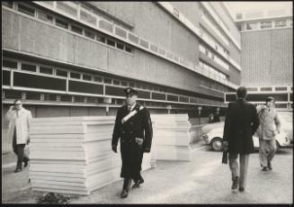 Outside the courthouse during Pietro Valpreda's trial 