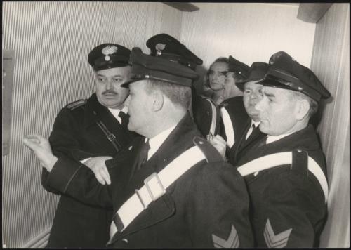 Pietro Valpreda ushered into his trial by police