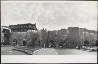 The Wall – Wrapped Roman Wall, Via Veneto and Villa Borghese, Rome, Italy, 1973-74. By artists Christo and Jeanne-Claude